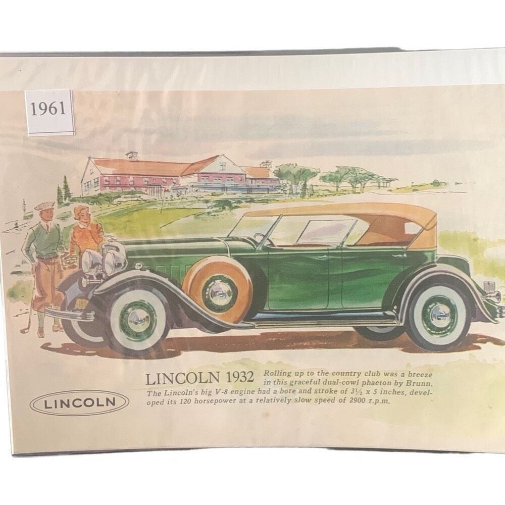 Vintage 1961 Lincoln 1932 Ad Advertisement